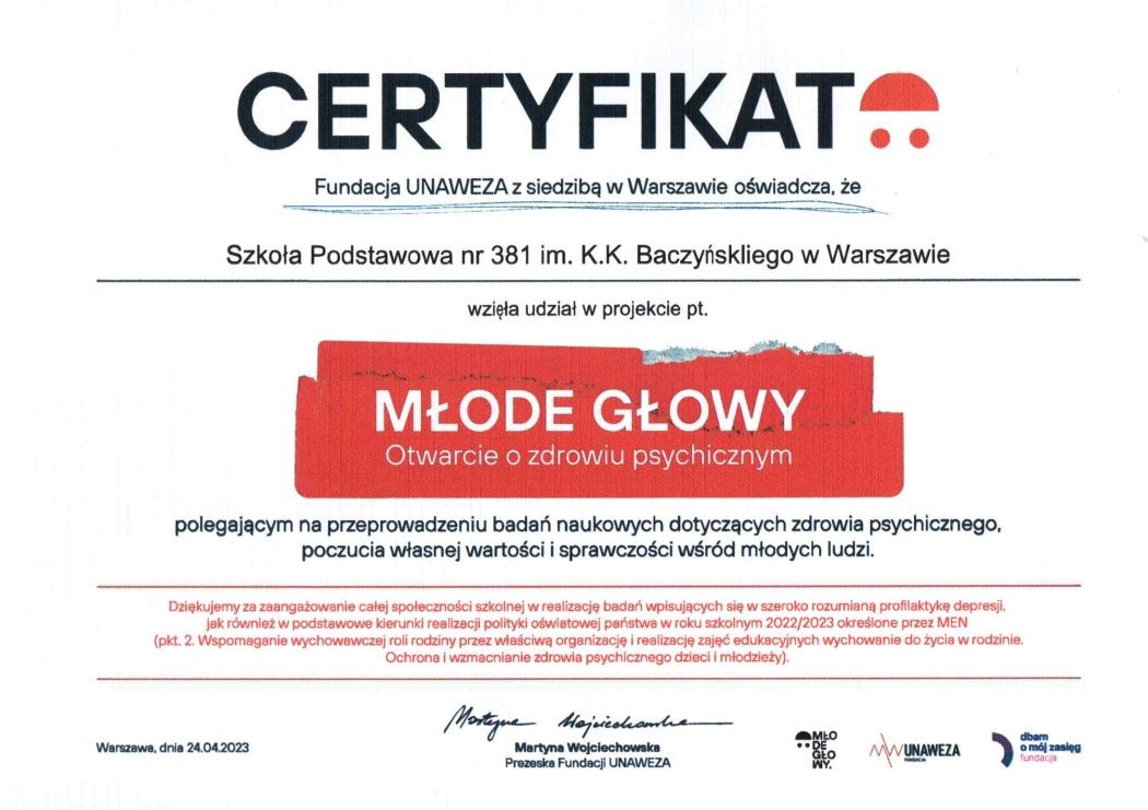 certyfikat
