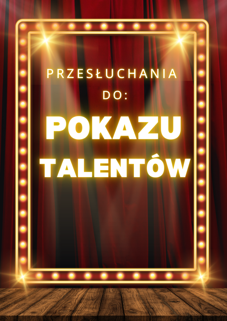 Red And Yellow Talent Show Elegant Poster